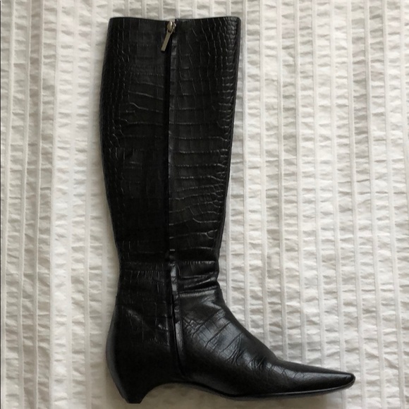 Dior knee high crocodile boots size 38 - Picture 4 of 5
